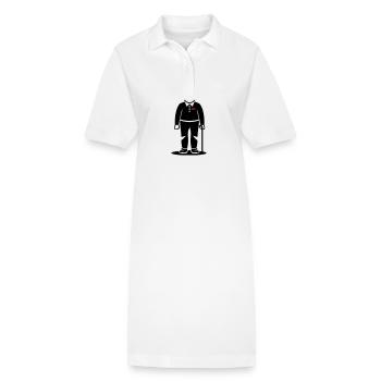 Old man grandpa - Stanley/Stella PAIGER Organic Women’s Polo Dress - white - Front