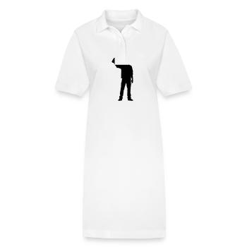 Silhouette de boisson - Robe polo bio PAIGER Stanley/Stella Femme - blanc - Devant