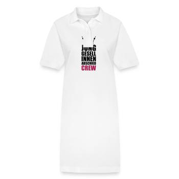 Junggesellinnenabschied Crew - Stanley/Stella Frauen Bio-Polokleid PAIGER - Weiß - Vorne