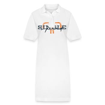 Vélo Single Speed Graphique - Robe polo bio PAIGER Stanley/Stella Femme - blanc - Devant
