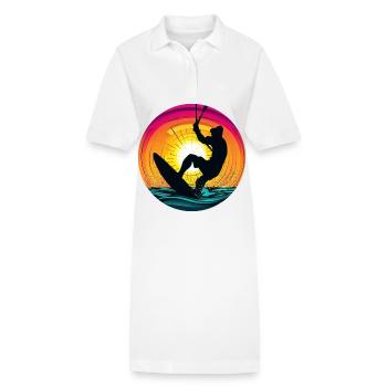 Kitesurfer Sunset Kiting - Robe polo bio PAIGER Stanley/Stella Femme - blanc - Devant