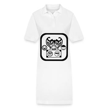 Garçons fous - Robe polo bio PAIGER Stanley/Stella Femme - blanc - Devant