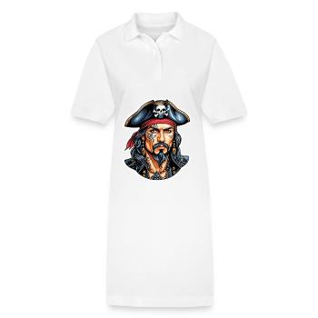 Pirat Neo Traditional Stil - Stanley/Stella Frauen Bio-Polokleid PAIGER - Weiß - Vorne