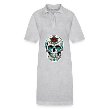 Totenkopf Neo Traditional - Stanley/Stella Frauen Bio-Polokleid PAIGER - Schwarz - Vorne