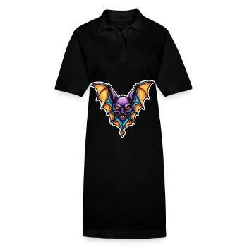 Fledermaus Neo Traditional - Stanley/Stella Frauen Bio-Polokleid PAIGER - Schwarz - Vorne
