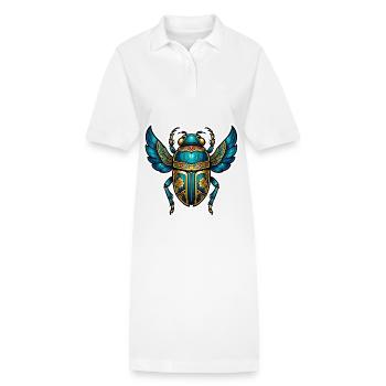 Scarabée Néo Traditionnel - Robe polo bio PAIGER Stanley/Stella Femme - blanc - Devant