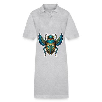 Skarabäus Neo Traditional - Stanley/Stella Frauen Bio-Polokleid PAIGER - Schwarz - Vorne