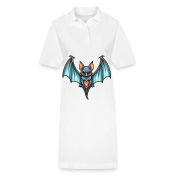 Fledermaus Neo Traditional - Stanley/Stella Frauen Bio-Polokleid PAIGER - Weiß - Vorne