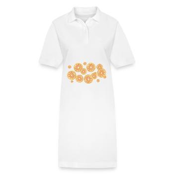 Der Duft der Blutorangen - Stanley/Stella Frauen Bio-Polokleid PAIGER - Weiß - Vorne