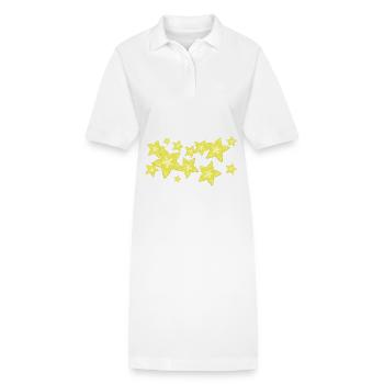 Der Duft der Sternenfrucht - Stanley/Stella Frauen Bio-Polokleid PAIGER - Weiß - Vorne