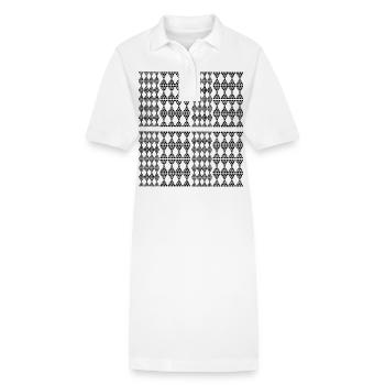 Jamais vu - Robe polo bio PAIGER Stanley/Stella Femme - blanc - Devant