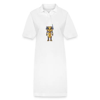 Pharao Comic - Stanley/Stella Frauen Bio-Polokleid PAIGER - Weiß - Vorne