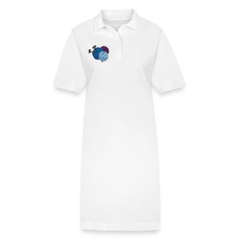 Wolle mit Stricknadeln - Stanley/Stella Frauen Bio-Polokleid PAIGER - Weiß - Vorne