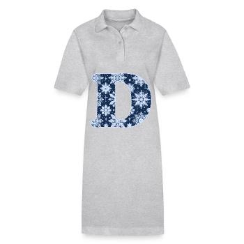 Buchstabe D Schneeflocken - Stanley/Stella Frauen Bio-Polokleid PAIGER - Schwarz - Vorne