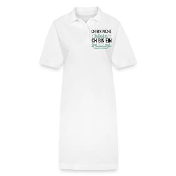 Je ne suis pas petite, je suis un concentré ! - Robe polo bio PAIGER Stanley/Stella Femme - blanc - Devant