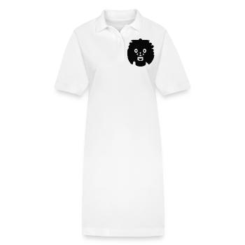 Comic - Stanley/Stella Frauen Bio-Polokleid PAIGER - Weiß - Vorne