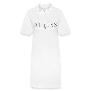 I love Athens - Stanley/Stella PAIGER Organic Women’s Polo Dress - white - Front