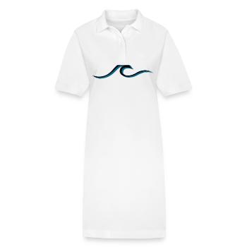 Vague vague Surf Eau Rat Surfer - Robe polo bio PAIGER Stanley/Stella Femme - blanc - Devant