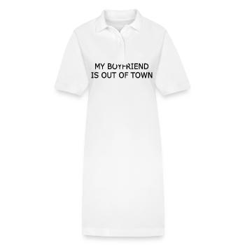 my boyfriend if out of town - Stanley/Stella Frauen Bio-Polokleid PAIGER - Weiß - Vorne