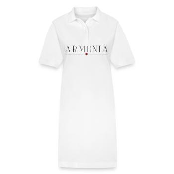 J’aime l’Arménie - Robe polo bio PAIGER Stanley/Stella Femme - blanc - Devant