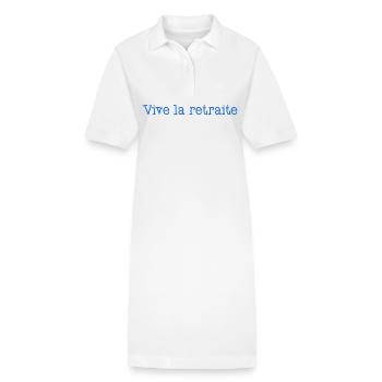 RETRAITE. RETRAITE. RETRAITEE. RETRAITE - Robe polo bio PAIGER Stanley/Stella Femme - blanc - Devant