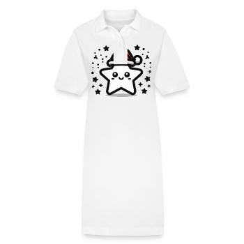 Stern Niedlicher Weihnachtsstern - Stanley/Stella Frauen Bio-Polokleid PAIGER - Weiß - Vorne