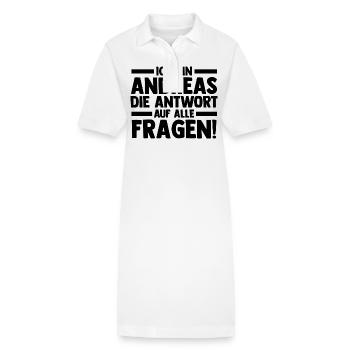 Prénom Andreas - Robe polo bio PAIGER Stanley/Stella Femme - blanc - Devant