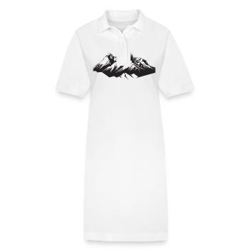 Landschaft Berge - Stanley/Stella Frauen Bio-Polokleid PAIGER - Weiß - Vorne