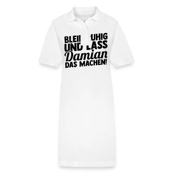 Vorname Damian - Stanley/Stella Frauen Bio-Polokleid PAIGER - Weiß - Vorne
