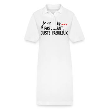Pas Parfait mais Fabuleux 2 - Robe polo bio PAIGER Stanley/Stella Femme - blanc - Devant