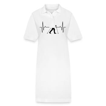Nordic Walking Mann Puls Frequenz - Stanley/Stella Frauen Bio-Polokleid PAIGER - Weiß - Vorne