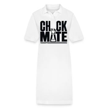 Check Mate für einen Schachspieler - Stanley/Stella Frauen Bio-Polokleid PAIGER - Weiß - Vorne