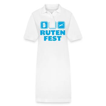 Rutenfest Ravensburg Wappen Symbole - Stanley/Stella Frauen Bio-Polokleid PAIGER - Weiß - Vorne