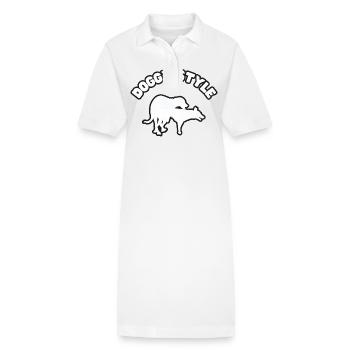Levrette Grunge Blanc - Robe polo bio PAIGER Stanley/Stella Femme - blanc - Devant