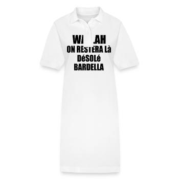 Wallah will leave it at that, sorry Bardella - Stanley/Stella PAIGER Organic Women’s Polo Dress - white - Front