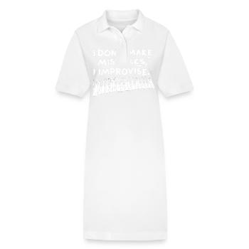 Pianist Shirt Piano Player - Stanley/Stella PAIGER Organic Women’s Polo Dress - white - Front