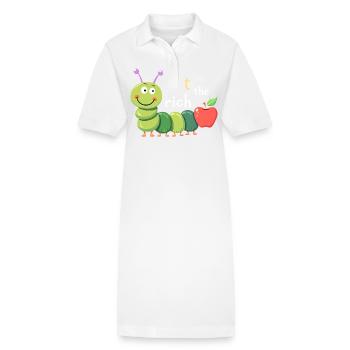 Mangez les riches - Chenille affamée - Robe polo bio PAIGER Stanley/Stella Femme - blanc - Devant
