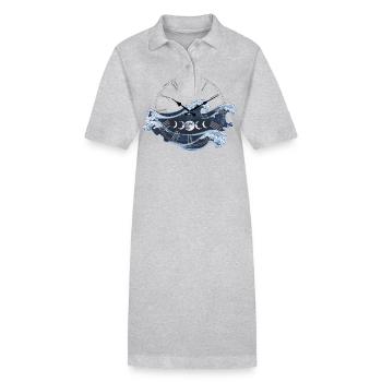 Zeit Gezeiten Wellen für Zeitlose Menschen - Stanley/Stella Frauen Bio-Polokleid PAIGER - Schwarz - Vorne
