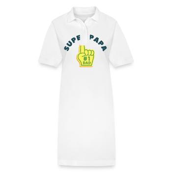 Super-Papa - Stanley/Stella Frauen Bio-Polokleid PAIGER - Weiß - Vorne