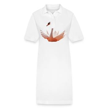 Swan Origami - Stanley/Stella PAIGER Organic Women’s Polo Dress - white - Front