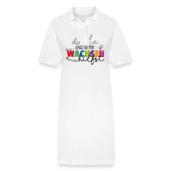 Danke für's Wachsen - Stanley/Stella Frauen Bio-Polokleid PAIGER - Weiß - Vorne