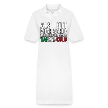 Italien Italiener Vaffanculo - Stanley/Stella Frauen Bio-Polokleid PAIGER - Weiß - Vorne