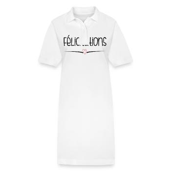 BRAVO. FELICITATIONS. NAISSANCE. ANNIVERSAIRE. BAC - Robe polo bio PAIGER Stanley/Stella Femme - blanc - Devant