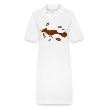 Fuchs - Tier Zoo Tierfreund Naturschutz - Stanley/Stella Frauen Bio-Polokleid PAIGER - Weiß - Vorne