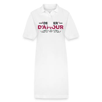 Dealer D'amour - Le Cadeau de La Saint-Valentin - Robe polo bio PAIGER Stanley/Stella Femme - blanc - Devant