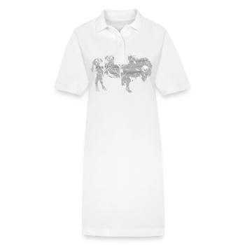 wild bison - Stanley/Stella Frauen Bio-Polokleid PAIGER - Weiß - Vorne