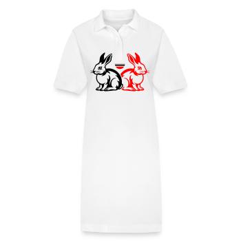 Osterhase Ostern - Stanley/Stella Frauen Bio-Polokleid PAIGER - Weiß - Vorne