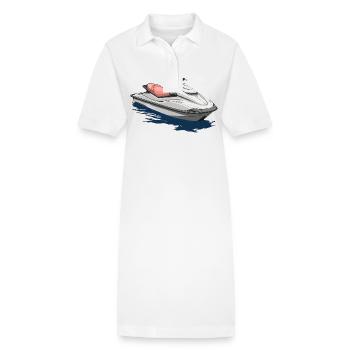 Action sur le jet ski - Robe polo bio PAIGER Stanley/Stella Femme - blanc - Devant