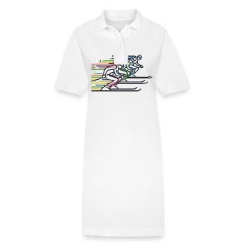 Ski Ski Sports d'hiver Coloré - Robe polo bio PAIGER Stanley/Stella Femme - blanc - Devant