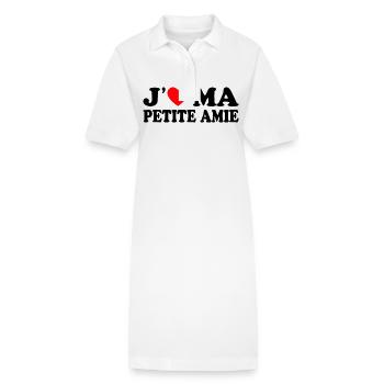 J'aime Ma Petite Amie Cadeau Amour Pour Amoureux - Robe polo bio PAIGER Stanley/Stella Femme - blanc - Devant
